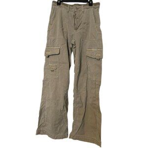 American Eagle Cargo Pants 4 | Wide Leg Olive/Army Green Utility Y2K Streetwear
